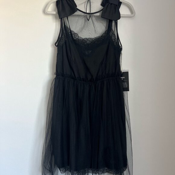 Rodarte x Target Black Silk Lace Tulle Babydoll Dress *Brand New with Tags* - Picture 4 of 5
